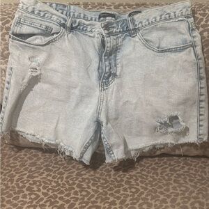 Vintage Boyfriend  Distressed Denim Shorts